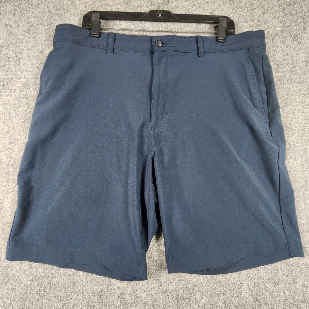 Ben Hogan Mens Golf Shorts Navy Blue Stretch Performance Flat Front Size 38
